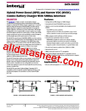 ISL88739 Datasheet, PDF .